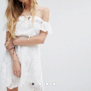 Off shoulder crochet festival dress